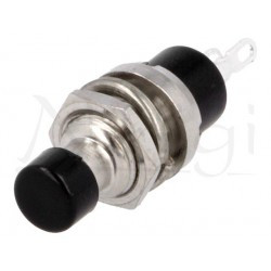 [1002AVA] Pulsador miniatura circuito abierto. Soldable. negro. Mod. 1002