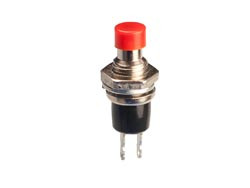 [1003RAVA] Pulsador miniatura circuito cerrado. Soldable. Rojo. Mod. 1003-R