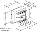 Transformador SABER 24V 0.5A. Mod. 10040