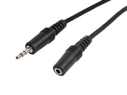 Conexión Audio Jacks macho/hembra Ø 3,5 y 3 metros. Estéreo. Mod. 33493