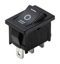 Interruptor unipolar 3 posiciones 10A/250VAC ON-OFF-ON. Mod. 11.182.I/TP