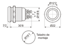 Pulsador anti-vándalos de seguridad Electro DH Metálico Mod. 11.546.P