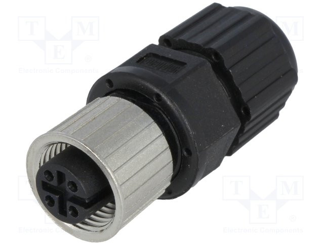 Enchufe M12 PIN:4 hembra código A-DeviceNet CANopen IP68. Mod. LTW12-04BFFA-SL8001