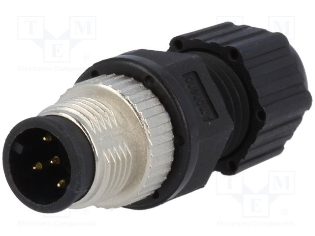 Enchufe M12 PIN:5 macho código A-DeviceNet / CANopen IP68. Mod. 12-05BMMA-SL8001