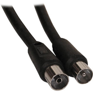 Conexión Macho TV-Hembra TV Ø 9,5mm Inyectada. 5 metros. Color negro. Mod. 370045NBP