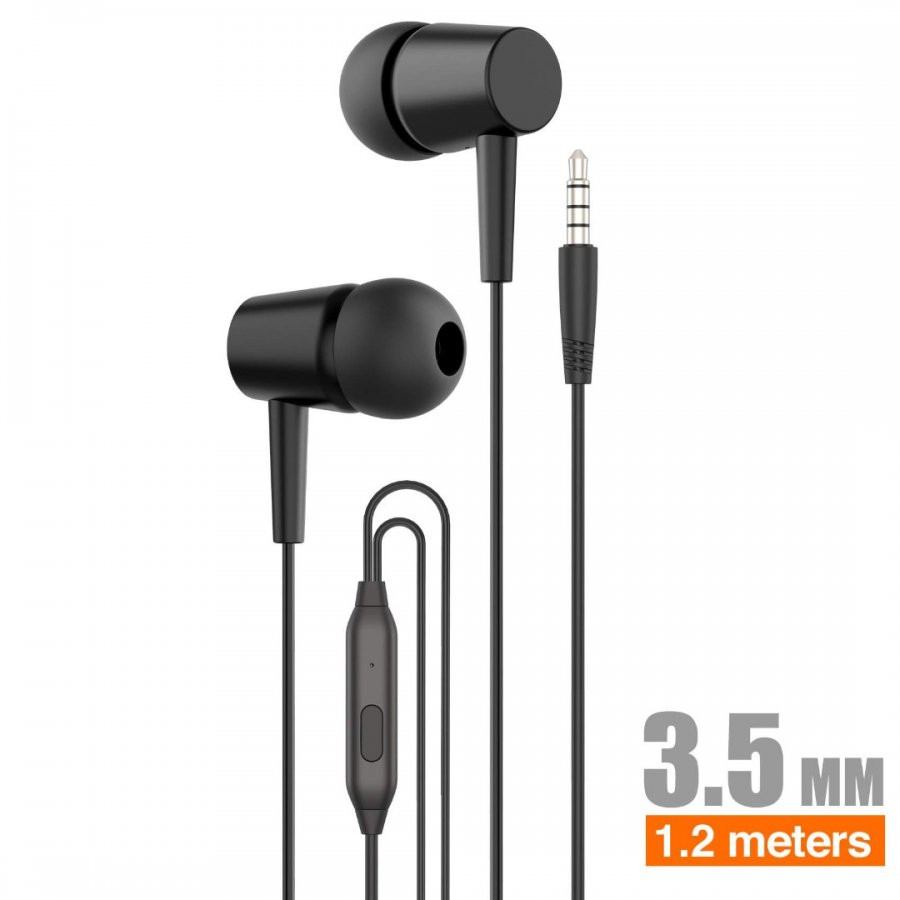 [12344SPA] Auriculares con micrófono negro IDUSD. Mod. H16A