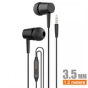 Auriculares con micrófono negro IDUSD. Mod. H16A