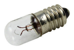 Lamparita filamento 12V 0.3A E10. Mod. 12.350/12/0.3