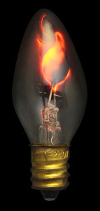Bombilla vela efecto llama E-12. Mod. 12.611
