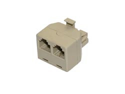 [1268AVA] Adaptador modular telefónico rj11 con salida doble 6 P. 4 C. Mod. 3901564