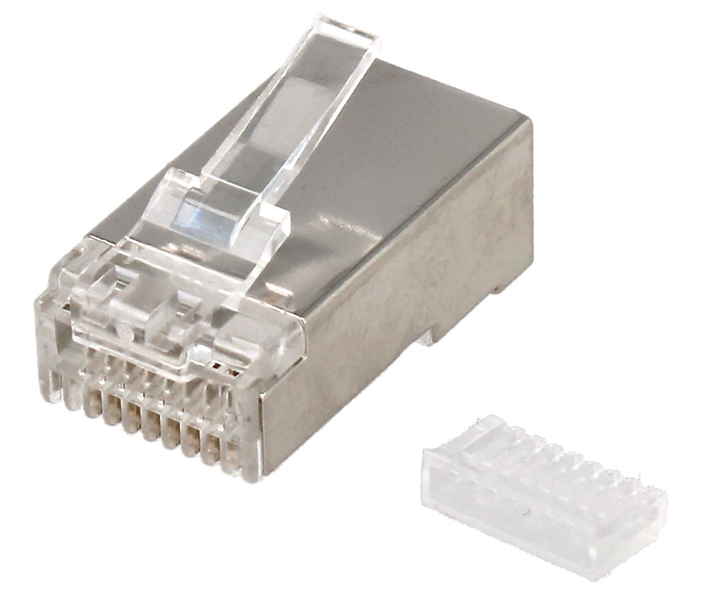 Conector modular RJ45 macho CAT7 UTP/FTP 50u. Mod. CON1159