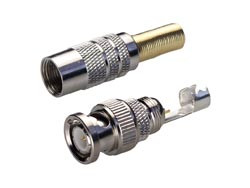 [1405EAVA] Conector BNC con capuchón y pasacable metálico (para soldar). Mod. 1405-E