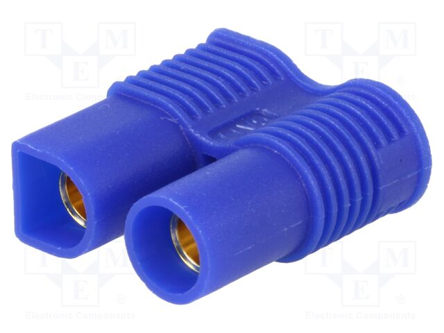 Conector alimentación DC hembra 2 pin azul 25A. Mod. EC3-F