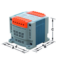 Transformador TKS 63VA IP20 230-400/12-24V. Mod. 163B12TKS