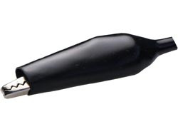 Pinza cocodrilo pre-aislada de 55mm negra. Mod. BR7000072