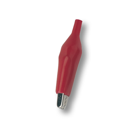 Pinza cocodrilo pre-aislada de 55mm roja. Mod. BR7000073