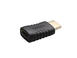 Conector Adaptador HDMI macho 19P TIPO A - mini HDMI hembra 19P tipo C. Mod. 1872