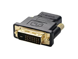 Conector Adaptador DVI-D Macho - HDMI Hembra 19P Tipo A. Mod. AD0010BK