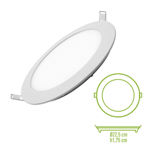 Downlight LED 18W 4500K redondo empotrar blanco Mod. 201800NW