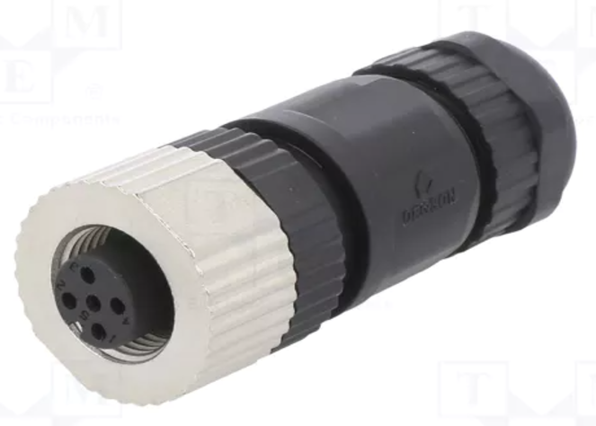 Conector M12 4 pin hembra aéreo IP65. Mod. SM12PVPA4W1D9