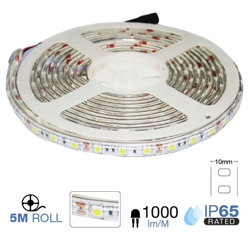 Tira led SMD5050 10.8W/m IP65 12V 60 leds/m 5 metros. Mod. 2148