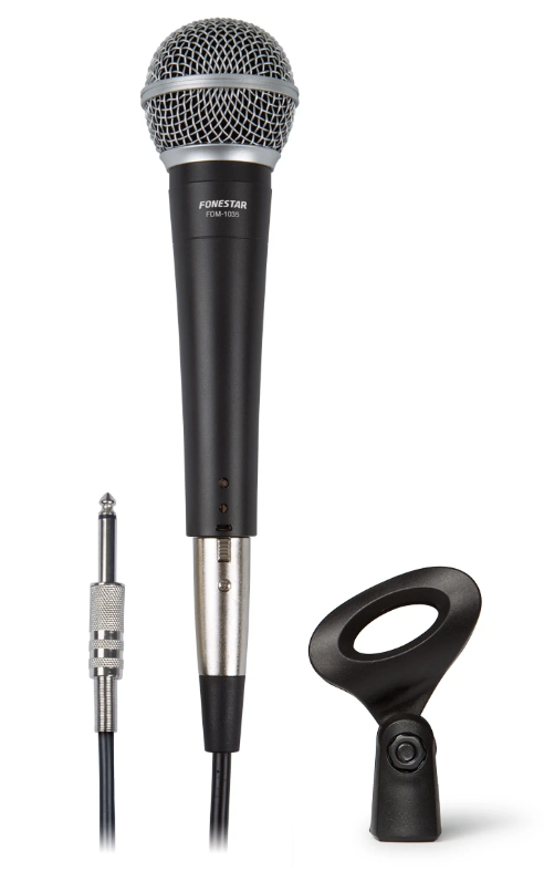 Micrófono dinámico de mano unidireccional Fonestar. Mod. FDM-1035