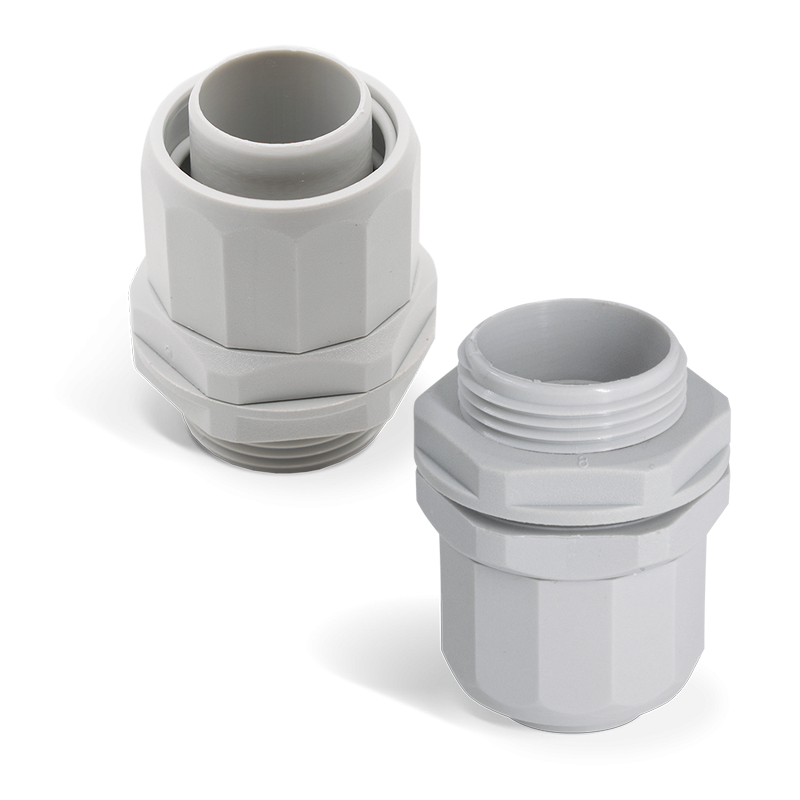 [24825202ELM] Racor roscado tubo electroflex M20 IP65 gris. Mod. 248.2520.2