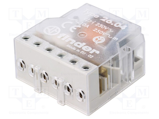 [260482300000TME] Relé biestable telerruptor 230VAC 10A 2NO Finder. Mod. 26.04.8.230.0000