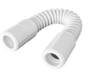 Manguito unión flexible curvado PVC M25 gris IP67. Mod. RCF25