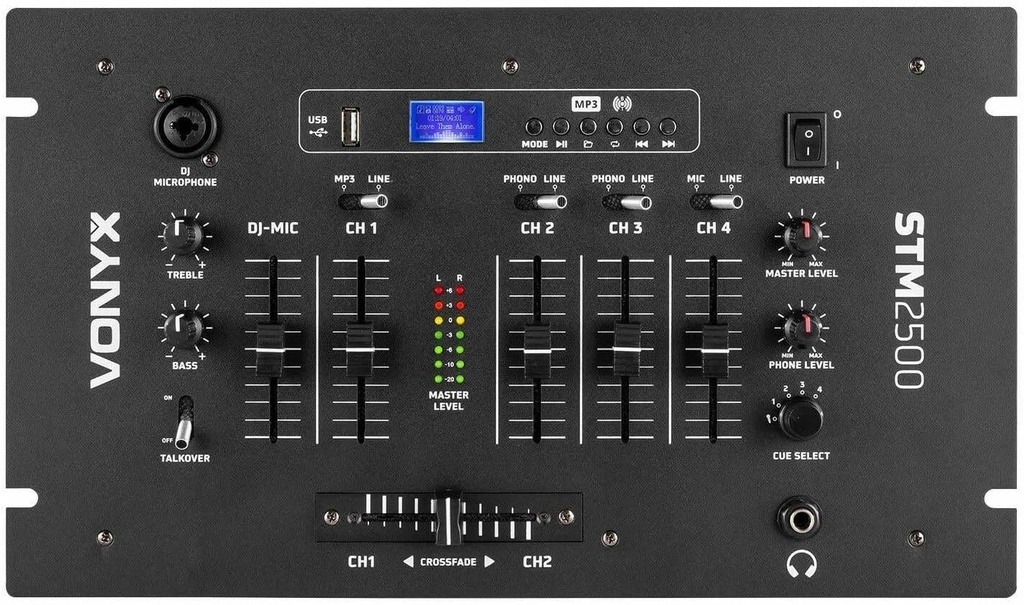 Mesa de mezcla 5 canales USB bluetooth MP3 Vonyx. Mod. STM2500