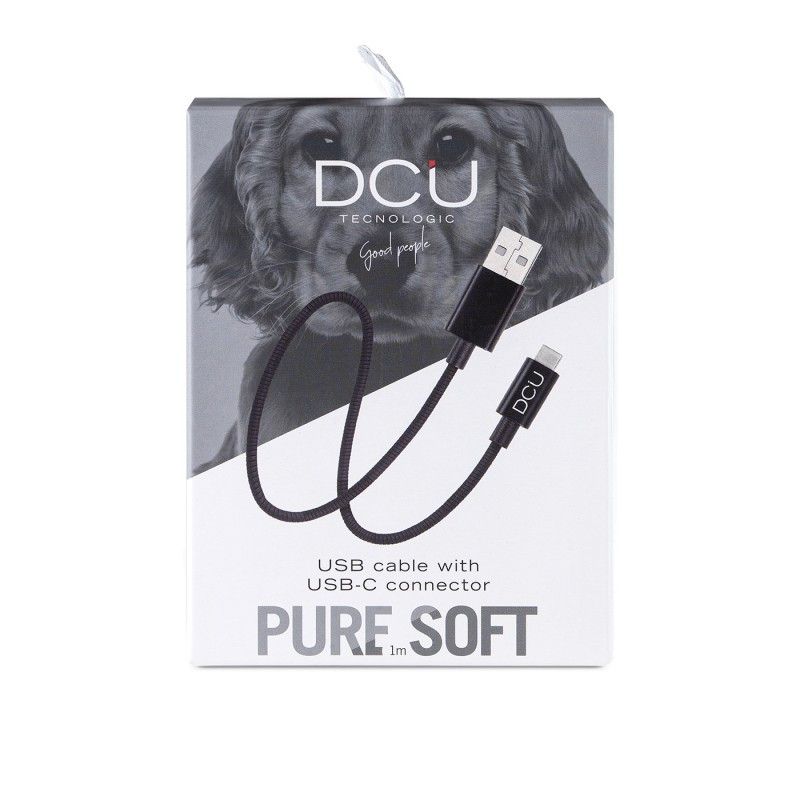 Cable USB Tipo C a USB SOFT negro 1m. Mod. 30402050