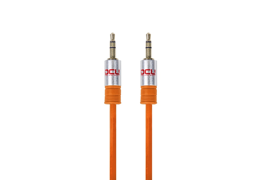 [30701035DCU] Conexión Jack 3.5 a JACK 3.5 Jack Macho-Macho de 1.5 metros naranja. Mod. 30701035