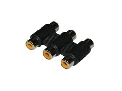 [0314AVA] Conector adaptador Prolongador triple hembra RCA. Mod. AU7000048