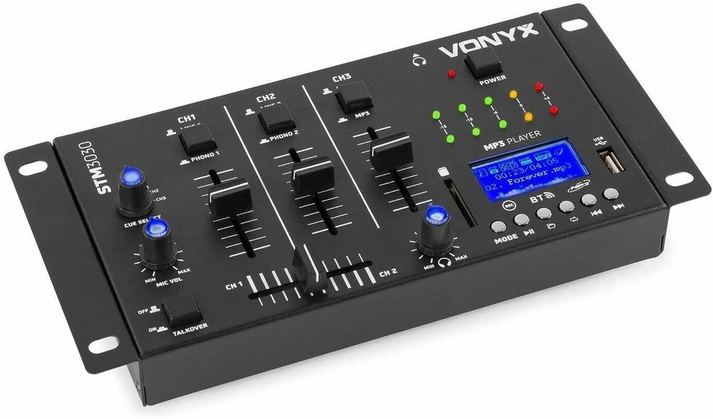 Mesa de mezcla 4 canales USB bluetooth MP3 Vonyx. Mod. STM3030