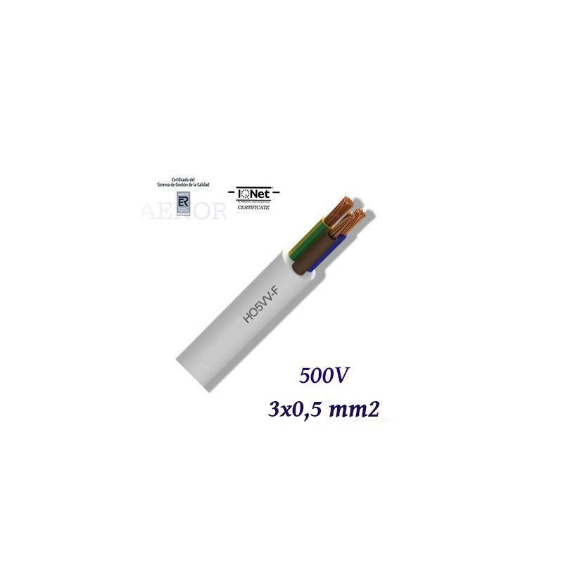 [3204ROD] MANGUERA FLEXIBLE 3x0.5 MM2 H05VVF POR METROS. Mod. M3X0.5