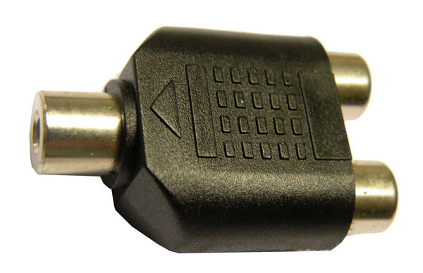 [3280ELG] Adaptador 3.5mm HEMBRA - 2x RCA HEMBRA. Mod. 3280