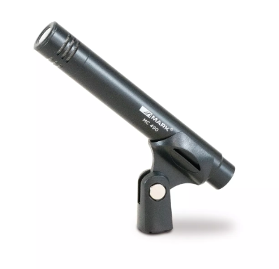 Micrófono de condensador cardioide. Carcasa y rejilla metálicas. Mark. Mod. MC 490