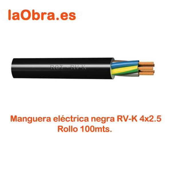 Manguera acrilica negra 0.6/1Kv 4x2,5mm MN4X2.5