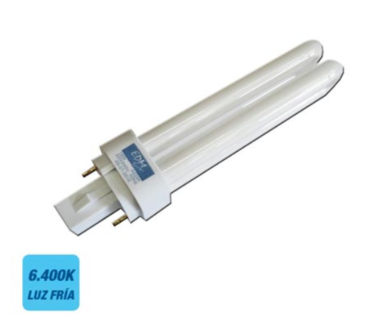 [DD2611I] Lámpara bajo consumo 2 pin PL-C G24D 26W 6500K. Mod. 35665