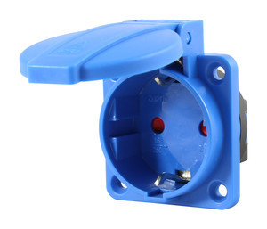 Base de enchufe empotrable industrial Schuko 2P+T 16A. Mod. 36.370