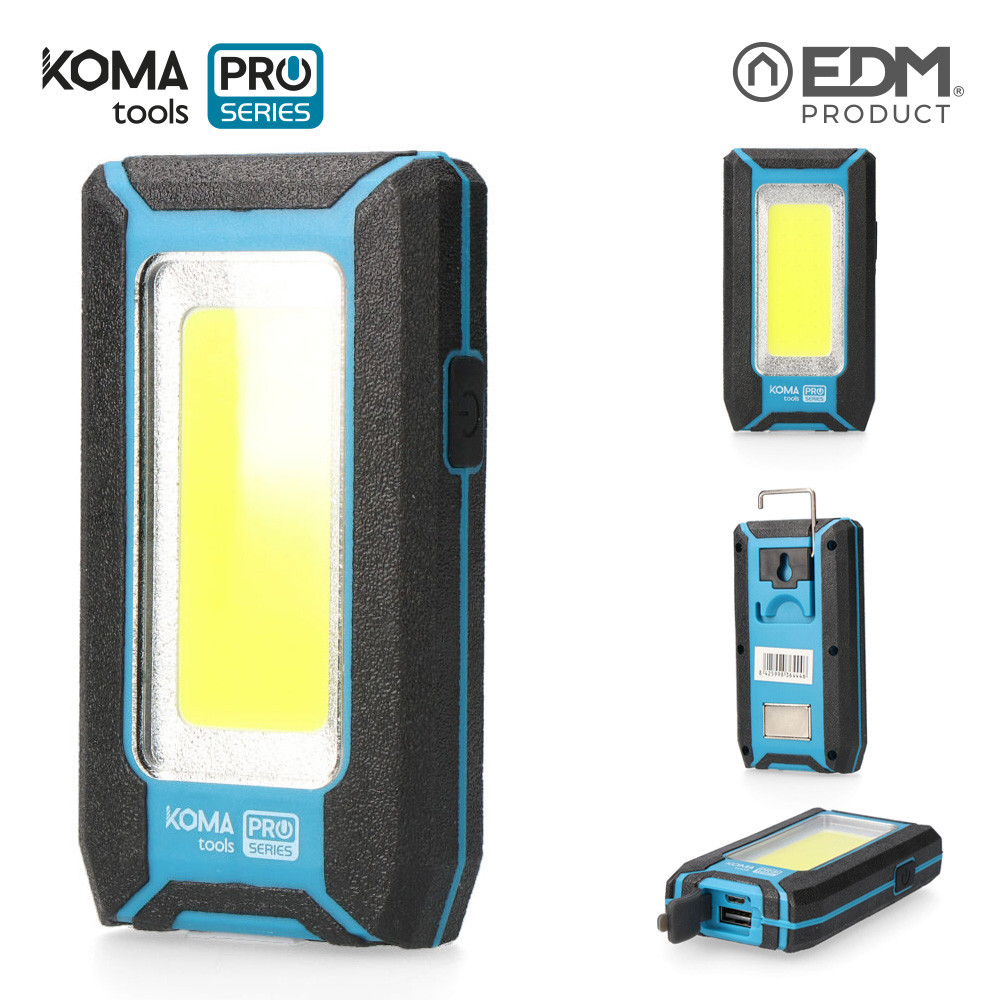[36444ELK] Linterna LED profesional COB 500LUMEN 8W KOMA TOOLS. Mod. 36444