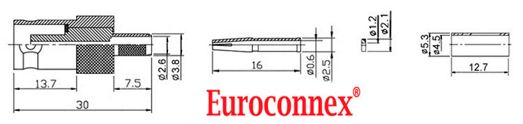 [3675ELG] Conector BNC hembra crimpar RG-174U. Mod. 3675