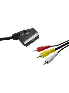 Conexión euroconector a RCA IN/OUT 1.5 metros. Mod. 1996