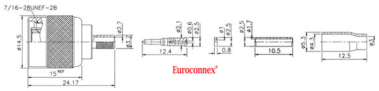 [3955ELG] Conector TNC macho grimpar RG174. Mod. 3955