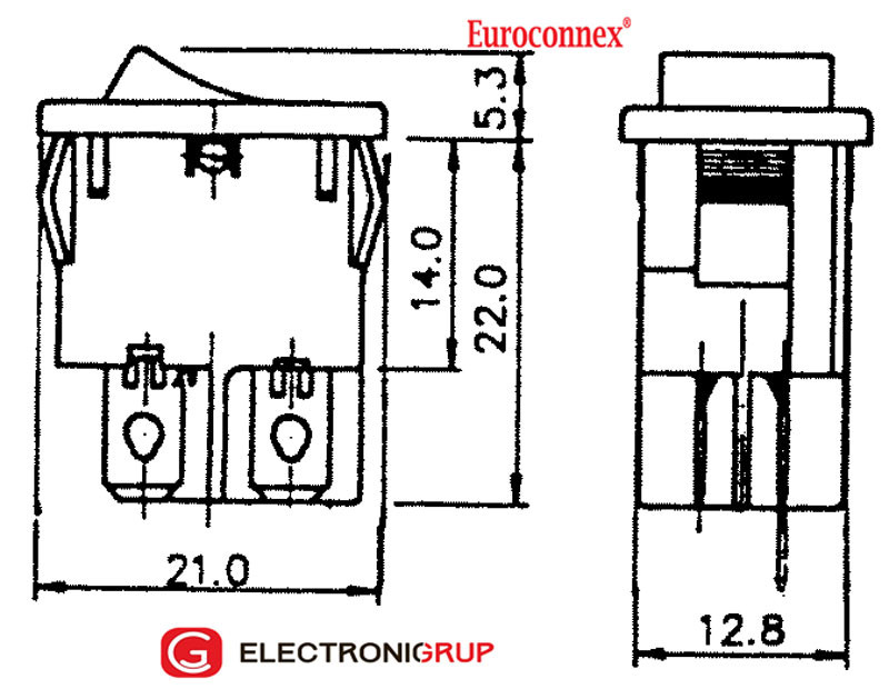 [45041ELK] INTERRUPTOR 4P. ON-OFF, 125V. 10A (250V.- 5A). Mod. 11188ILF4NR