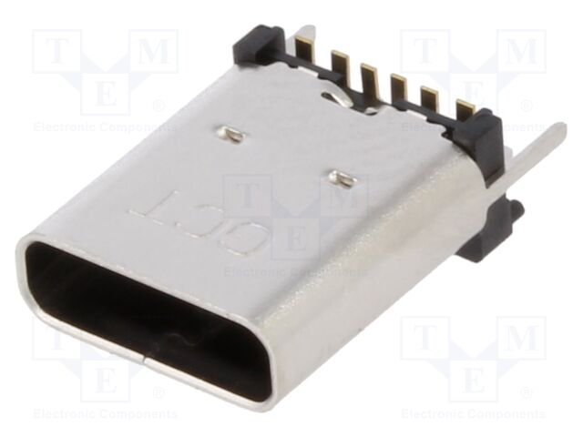 [USB4175GF0230C] Conector USB C hembra SMT 6 PIN vertical 3A. Mod. USB4175-GF-0230-C