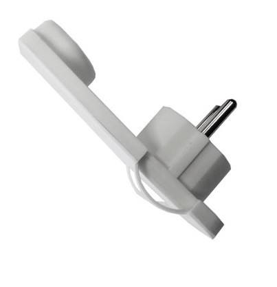 CLAVIJA TRAS MUEBLE BLANCA SALIDA LATERAL. MOD. 36024B