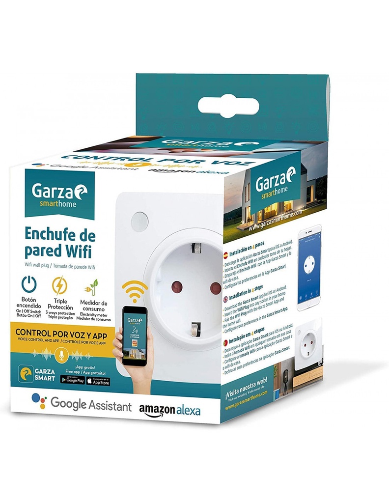 [401268GAR] Enchufe Inteligente Wifi empotrable Garza Smart. Mod. 401268