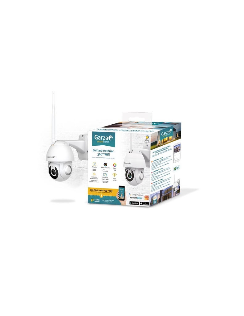 [401270GAR] Cámara Ip Inteligente de Exterior 360º 1080p HD Garza Smart. Mod. 401366C