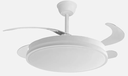Ventilador techo aspas retráctiles 44W blanco. Mod. GUERRERO